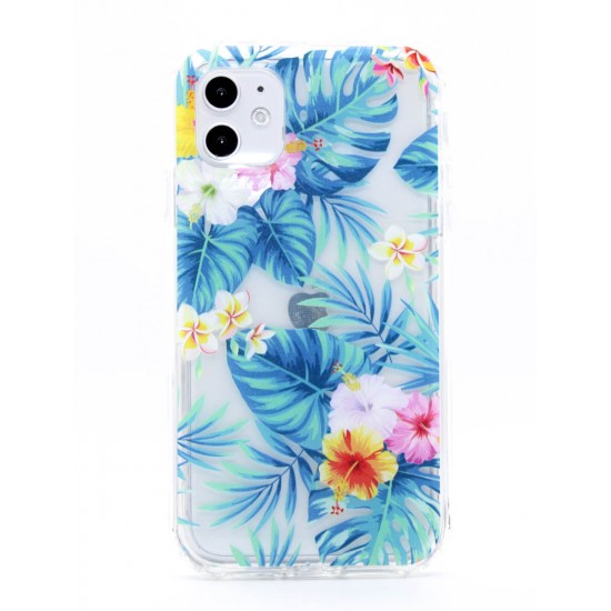 iPhone 12/12 Pro Clear 2-in1 Design Case Tropical 