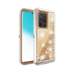 Rose Gold Liquid Glitter Heavy Duty Case- Samsung Galaxy S20 Ultra