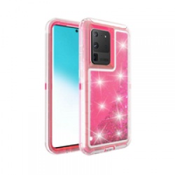 Pink Liquid Glitter Heavy Duty Case- Samsung Galaxy S20 Ultra